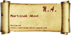 Martinak Abod névjegykártya